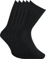 Styx Vysoké bambusové ponožky 5 pack černé