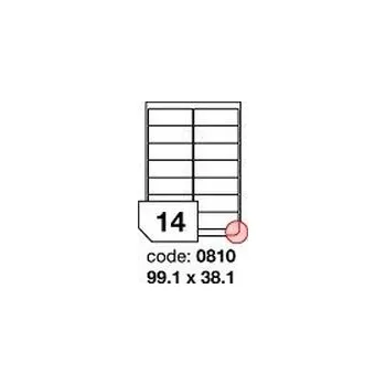 Samolepící etiketa Bílé odnímatelné etikety Rayfilm R0102.0810F, 99,1x38,1 mm, 1.000 listů A4, 14000 etiket