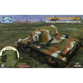 Plastikový model Riich models 1/35 Vickers 6-Ton Light Tank Alt B Early Produktion-Finland-VAE 546