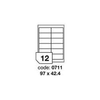 Samolepící etiketa Bílé odnímatelné etikety Rayfilm R0102.0711F, 97x42,4 mm, 1.000 listů A4, 12000 etiket