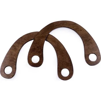 Dřevěná ucha na tašky 15x22 cm s dírami, barva 1 přírodní tm.