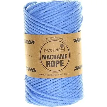 Příze Maccaroni Rope 4 mm modrá 911