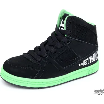 Chlapecká obuv tenisky vysoké dětské - Kids Ollie King - ETNIES - BLACK-GREEN - 27,5