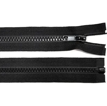 Zip Kostěný zip No 5 délka 65 cm (bundový) černý, barva Černá