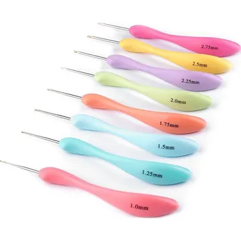 Sada ergonomických háčků na háčkování, barva mix