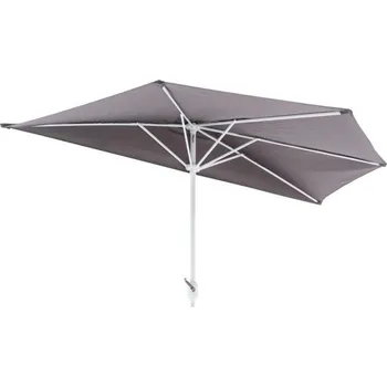 Stínicí technika Půlkruhový slunečník na balkon s ocelovým rámem, otevírání klikou, antracit, 265x138 cm