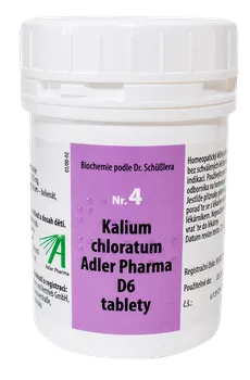 Homeopatikum Adler Pharma Nr.4 Kalium chloratum D6 400 tablet