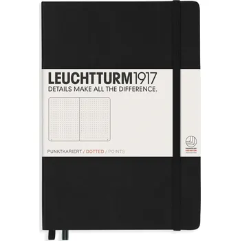 Leuchtturm1917 Medium A5 tečkovaný černý