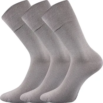 Pánské ponožky Společenské ponožky 3 kusy v balení Lonka Diagram světle šedá Velikost: 35-38