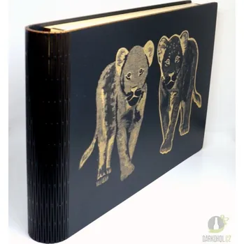 Rám na obraz Krabice na fotky Lvi černá