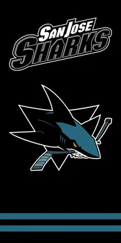 Tiptrade NHL San Jose Sharks osuška 70 x 140 cm černá