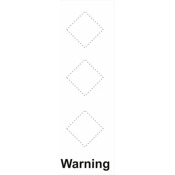 Značení Podklad GHS - 3 symboly - Warning samolepící vinylová fólie 35 mm - 55x160mm