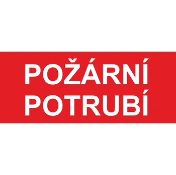 Požární potrubí samolepící vinylová fólie 210 x 90 mm