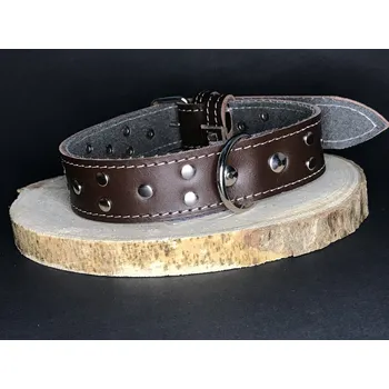 Obojek pro psa Palkar zdobený obojek z kůže hlazenice pro psy 50 cm x 30 mm hnědý (Palkar zdobený obojek z kůže hlazenice pro psy 50 cm x 30 mm hnědý)