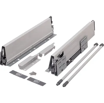 Zásuvkový kontejner Strong výsuv StrongBox 270/204mm, šedý, jeden kulatý reling