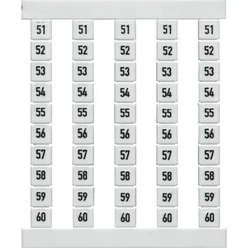 Rozvaděč WEIDMÜLLER Označení svorek - Štítek DEK 5 FSZ 51-60 0460660051