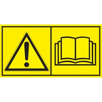 Značení Výstraha - Před manipulaci si přečti návod samolepící vinylová fólie 88 x 168 mm