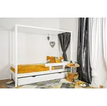 MAXIDO Dětská postel domeček Vali - jeden šuplík 180x80 - Bílá (Český výrobek)