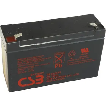 Záložní baterie akumulátor CSB GP6120 F2 - 6V/12Ah (Záloží akumulátory)