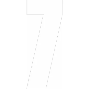 Speciální papír Samolepicí 7 bílá samolepící vinylová fólie arch 5 ks - čísla 50 mm