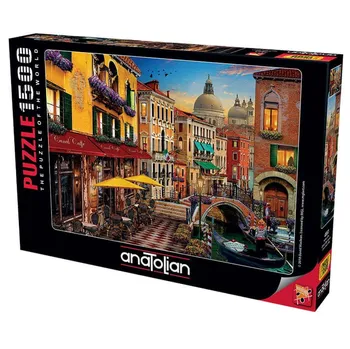 Puzzle Anatolian Kavárna Canal Caffé, Benátky 1500 dílků