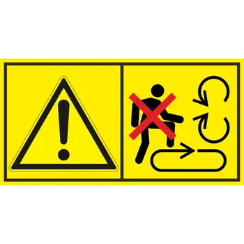 Značení Výstraha- Nevstupujte na pohyblivé části samolepící vinylová fólie 88 x 168 mm