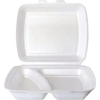 Jednorázové nádobí Menubox XPS dvoudílný 241x270x69mm 125ks/bal.