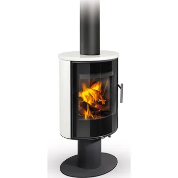 Krbová kamna ROMOTOP LAREDO T 01 keramika perlová 95508 - krbová kamna s otočným mechanismem