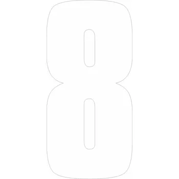 Speciální papír Samolepicí 8 bílá samolepící vinylová fólie arch 5 ks - čísla 75 mm