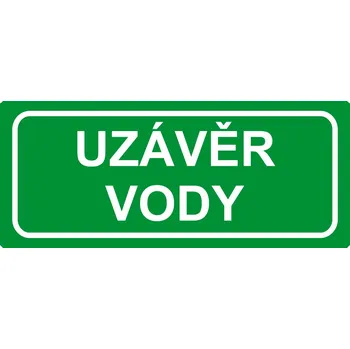 Uzávěr vody plast 0,5mm 210 x 90 mm