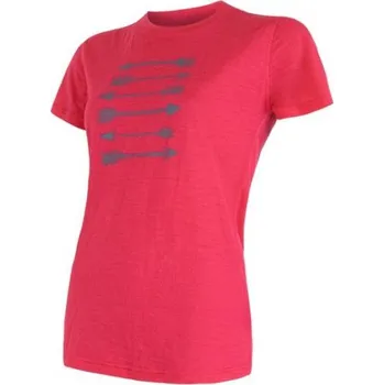 Dámské termoprádlo Sensor Merino Active PT Arrows krátký rukáv magenta