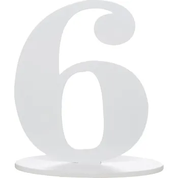 Party dekorace Santex Číslo 6 s podstavcem 1 ks