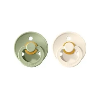 dudlíky Bibs dudlíky kaučuk 2 ks 6-18 měsíců Colour Sage/ivory
