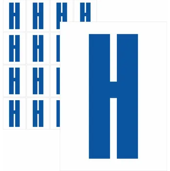 Papír Písmena samolepící modrá H samolepící vinylová fólie velikost znaku 150 mm