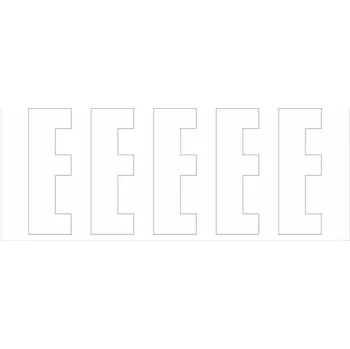 Papír Samolepicí E bílá samolepící vinylová fólie velikost znaku 200 mm