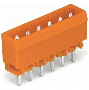 Elektronická součástka WAGO Konektor 231-339/001-000 s pájecími piny THT Pájecí kontakt 1,0 × 1,0 mm Rovné provedení, oranžová 231-339/001-000