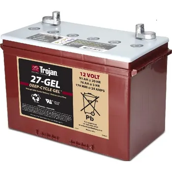 Trakční baterie Trojan 27-Gel 12V, 91Ah C20 (Gelová Trakční baterie )