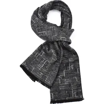 Šála Hedvábná šála česaná unisex-nepravidelné pruhy 1