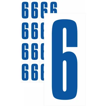 Samolepící etiketa Čísla samolepicí 6 modrá samolepící vinylová fólie velikost znaku 200 mm
