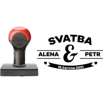 Svatební dekorace Svatební razítko obdelníkové