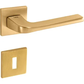 Dveřní kování klika TI - DARA - HR 4007 5S Provedení: kl./kl. na rozetách (bez spodní rozety), Povrch: OLS - Mosaz broušená a lakovaná (158) 8584138417340