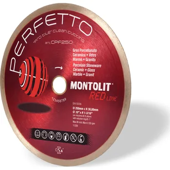 Řezný kotouč Brevetti Montolit MONTOLIT CPF250 Celoobvodový diamantový kotouč s velmi jemným diamantem CPF250