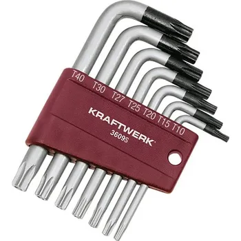 Ruční nářadí KRAFTWERKTOOLS Souprava klíčů Torx T10-T50 s otvorem krátké 7ks