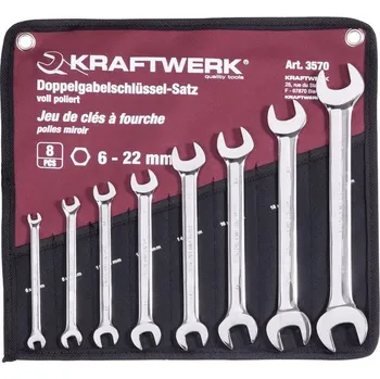 Ruční nářadí KRAFTWERKTOOLS BEST OF KW: Souprava klíčů vidlicových 6-22mm 8ks - taška