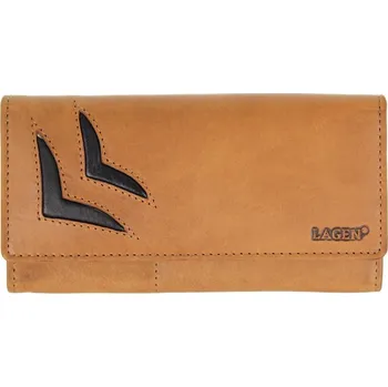 Peněženka Lagen Dámská kožená peněženka 26011/V koňak