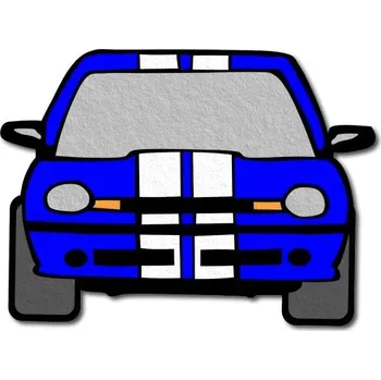 Pelisport Filcové auto 2 tištěné modré auto