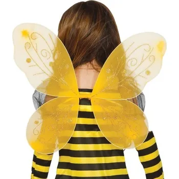 Karnevalový doplněk Guirca Křídla včelka žlutá 44 x 35 cm