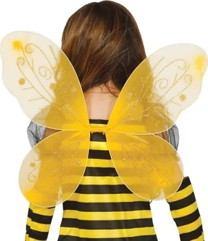 Karnevalový doplněk Guirca Křídla včelka žlutá 44 x 35 cm