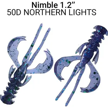 Umělá nástraha Gumová nástraha Crazy Fish Nimble 3cm 50D Northern lights (16ks)