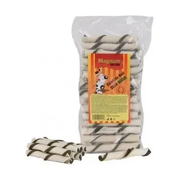 Pamlsek pro psa Magnum Rawhide roll stick 5" 12,5cm (cca 40ks) GREEN/WHITE